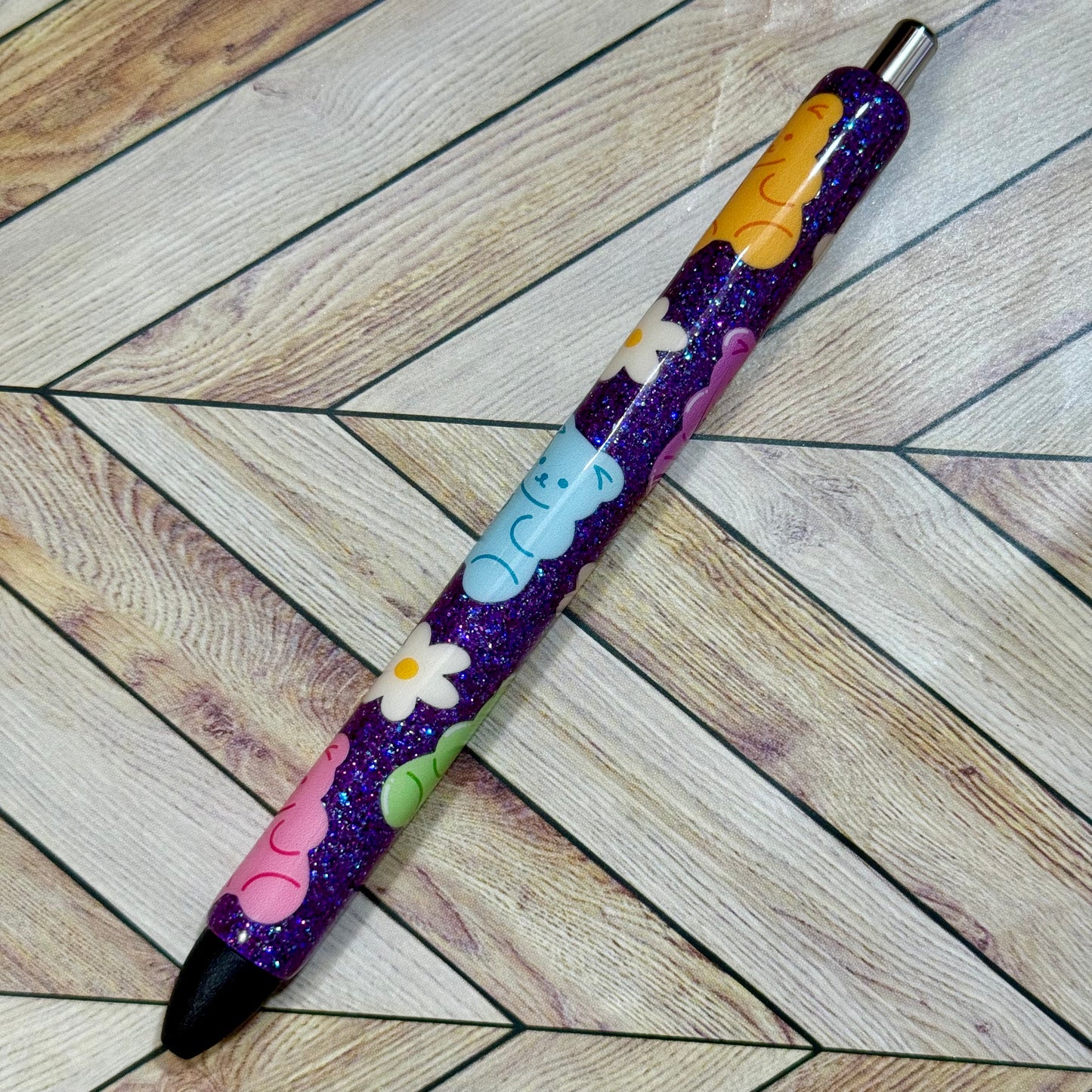 Gummy Bear and Flowers Pen